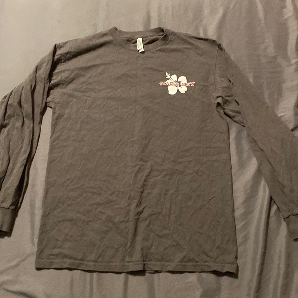 Dark gray Trader Joe's long sleeve shirt